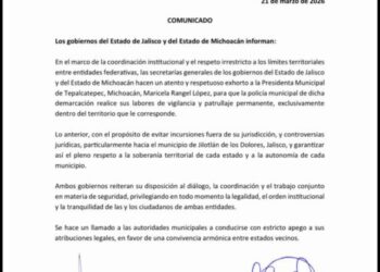 Gobiernos de Michoacán y Jalisco piden a alcaldesa de Tepalcatepec acatar disposiciones en materia de seguridad