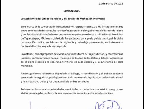 Gobiernos de Michoacán y Jalisco piden a alcaldesa de Tepalcatepec acatar disposiciones en materia de seguridad