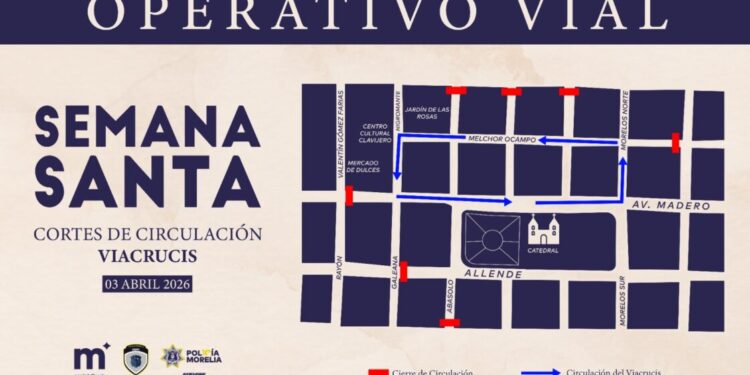 Gobierno del Morelia anuncia cortes viales por Viacrucis