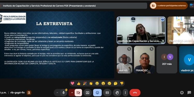 Fortalece FGE capacidades de investigación en combate a la corrupción con capacitación especializada