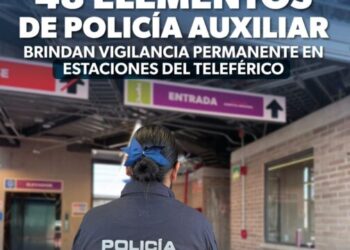 SSP y Policía Auxiliar con vigilancia permanente en el teleférico de Uruapan
