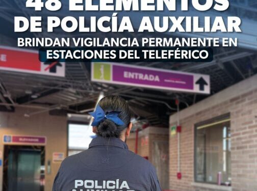 SSP y Policía Auxiliar con vigilancia permanente en el teleférico de Uruapan