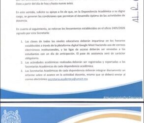 Disposición de resolver el conflicto, manifiesta la Rectoría de la UMSNH