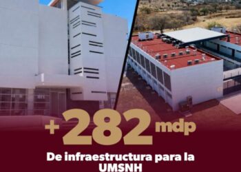 Gobierno de Bedolla ha destinado casi 300 mdp para 31 obras en la Universidad Michoacana