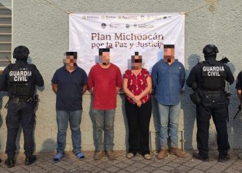 SSP brinda apoyo en cateos en Tzitzio; detenidas 4 personas
