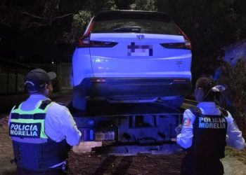 Policía Morelia recupera camioneta robada, en menos de 30 minutos