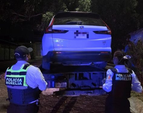 Policía Morelia recupera camioneta robada, en menos de 30 minutos