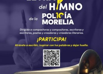 Invita SeCultura a convocatoria de composición de letra del Himno de la Policía Morelia