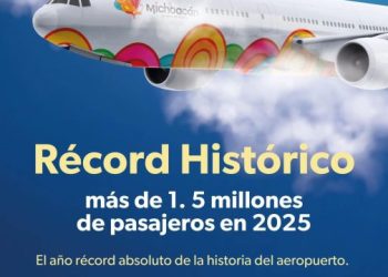 Aeropuerto Internacional de Morelia supera récord de 1.5 millones pasajeros en 2025